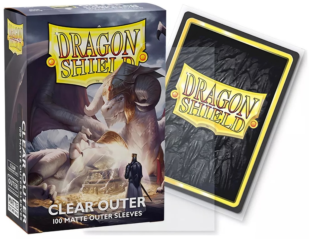 Dragonshield: 100ct Matte Outer Sleeves - Standar Size Clear