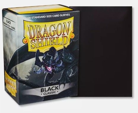 Dragonshield: 100ct Classic Sleeves - Standar Size Black