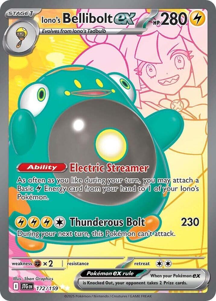 Iono's Bellibolt ex - 172/159 - SV09: Journey Together (JTG)