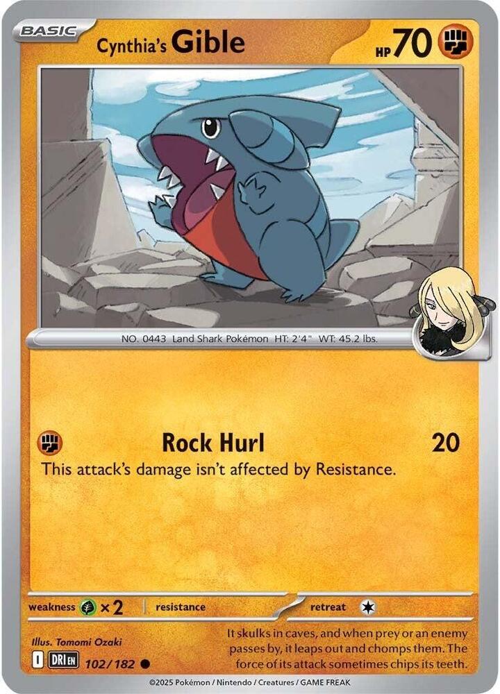 Cynthia's Gible - SV10: Destined Rivals (DRI)