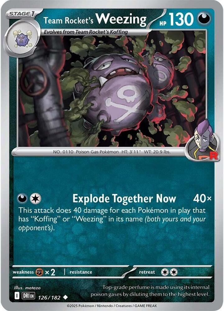 Team Rocket's Weezing - 126/182 - SV10: Destined Rivals (DRI)