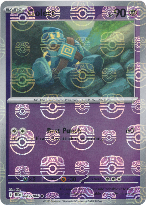 Golett (Master Ball Pattern) - SV: Black Bolt (BLK)