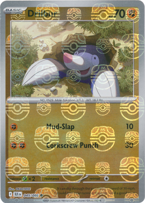Drilbur (Master Ball Pattern) - SV: Black Bolt (BLK)