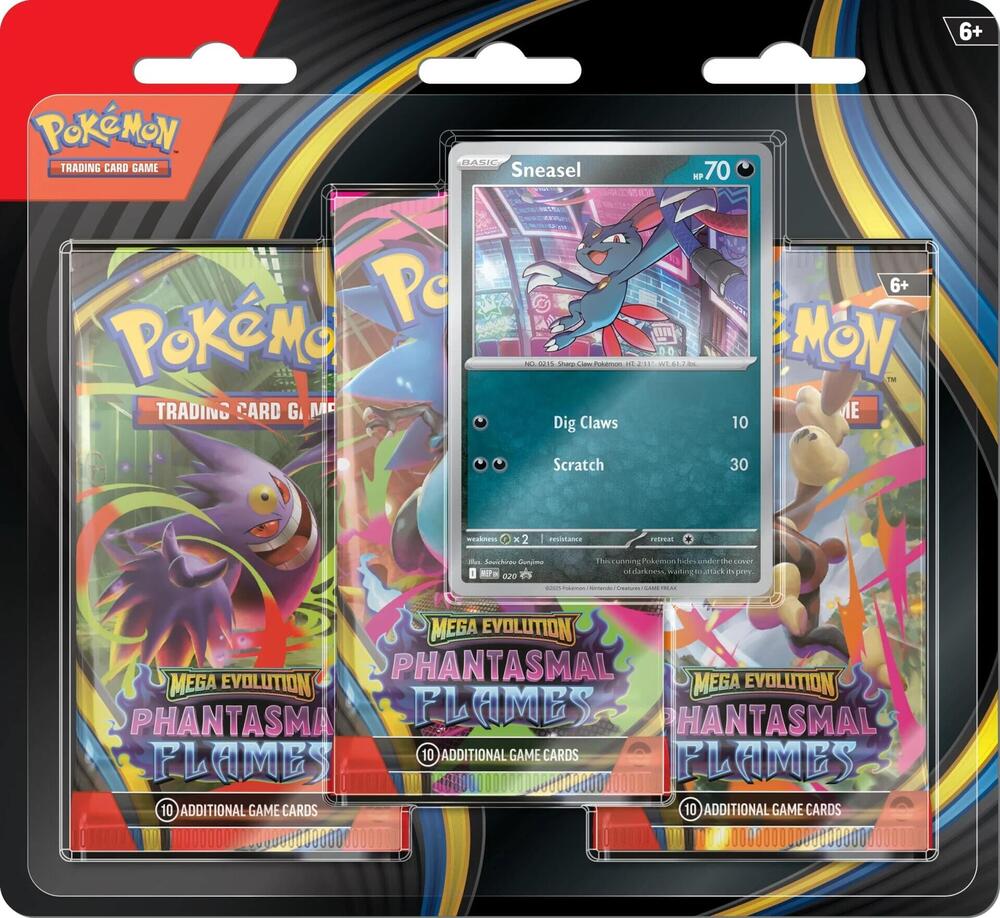 Phantasmal Flames 3 Pack Blister [Sneasel] - ME02: Phantasmal Flames (PFL)(Ingles)