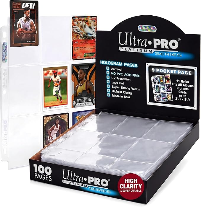Ultra Pro Laminas De 9 Bolsillos Transparentes (Pieza Suelta)