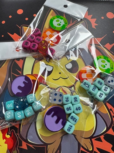 Juego De Dados Y Marcadores Veneno Y Quemadura