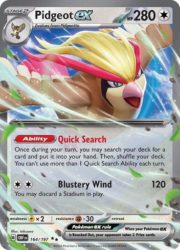 Pidgeot ex - SV03: Obsidian Flames 164/197