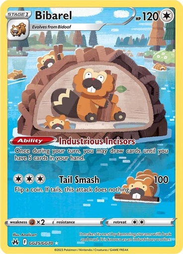 Bibarel - Crown Zenith: Galarian Gallery GG25/GG70