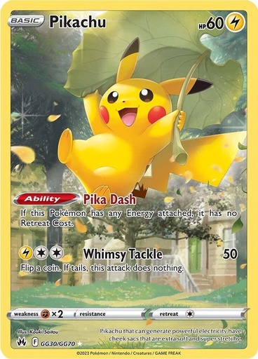 Pikachu - Crown Zenith: Galarian Gallery GG30/GG70