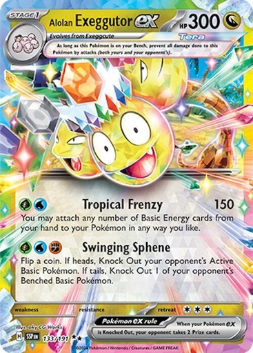 Alolan Exeggutor ex - 133/191 - SV08: Surging Sparks (SSP)