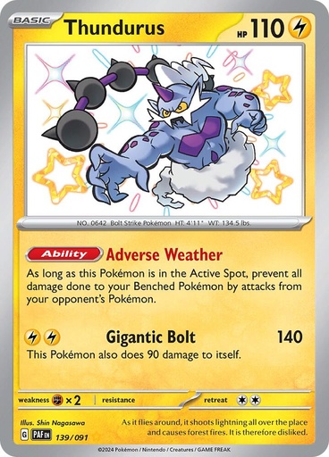 Thundurus - SV: Paldean Fates 139/091