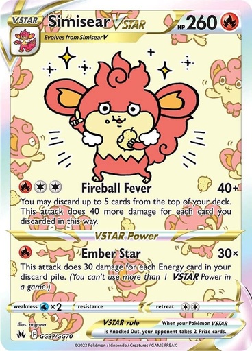 Simisear VSTAR - Crown Zenith: Galarian Gallery (CRZ:GG)