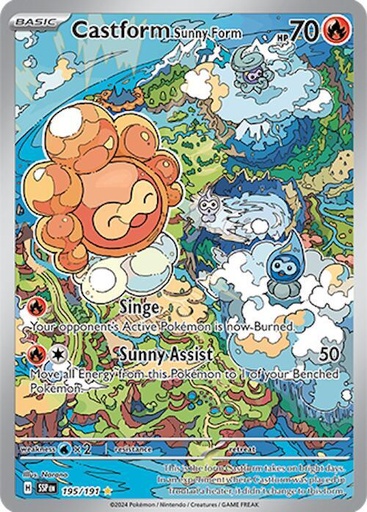 Castform Sunny Form - 195/191 - SV08: Surging Sparks (SSP)