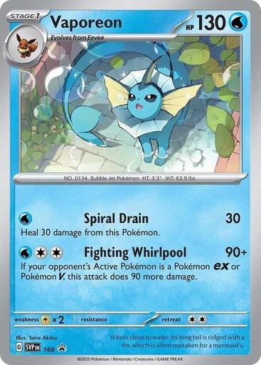 Vaporeon - 168 (Cosmos Holo) - SV: Scarlet & Violet Promo Cards (SVP)