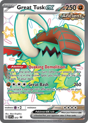 Great Tusk ex - 072 - SV: Scarlet & Violet Promo Cards (SVP)
