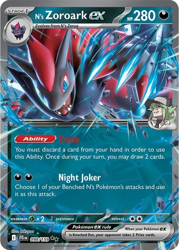 N's Zoroark ex - 098/159 - SV09: Journey Together (JTG)