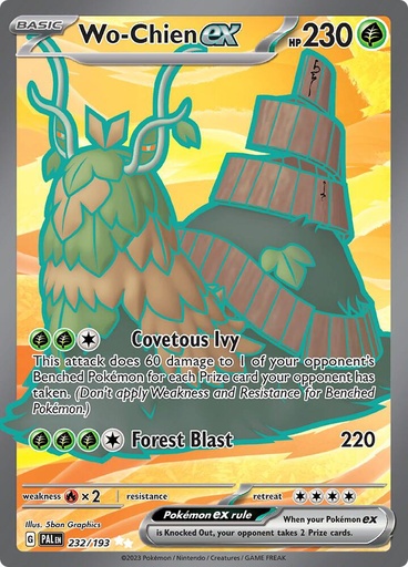 Wo-Chien ex - 232/193 - SV02: Paldea Evolved (PAL) 