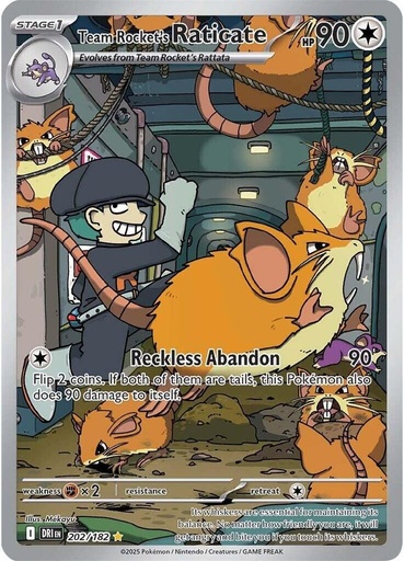 Team Rocket's Raticate - 202/182 - SV10: Destined Rivals (DRI)