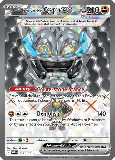 Cornerstone Mask Ogerpon ex - 199/167 - SV06: Twilight Masquerade