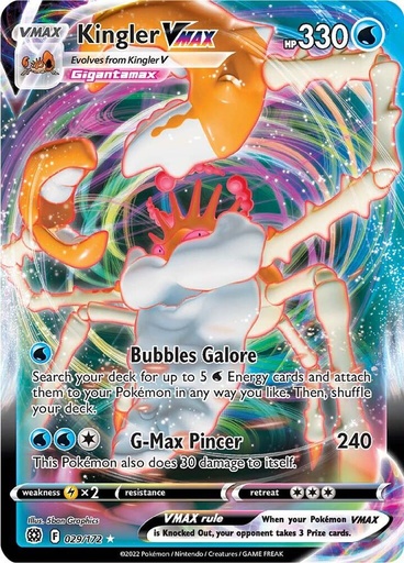 Kingler VMAX - SWSH09: Brilliant Stars 029/172