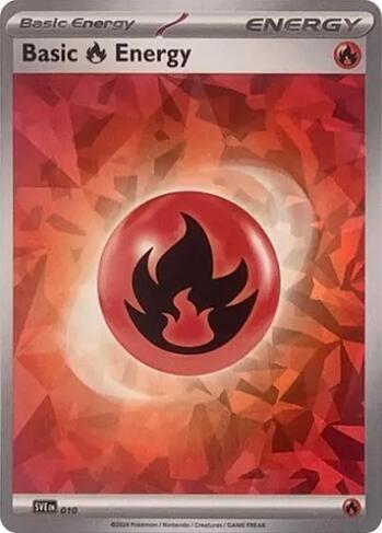Basic Fire Energy (Cracked Ice Holo) - SV07: Stellar Crown (SCR)