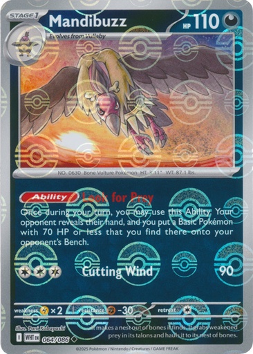 Mandibuzz (Poke Ball Pattern) - SV: White Flare (WHT)