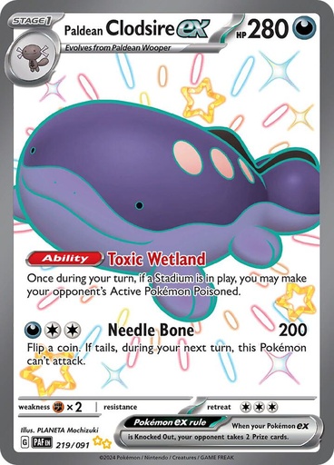 Paldean Clodsire ex - 219/091 - SV: Paldean Fates (PAF)