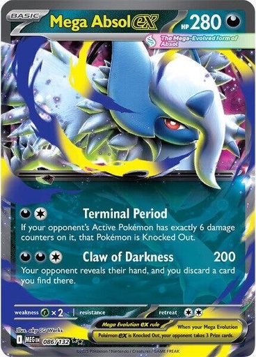 Mega Absol ex - 086/132 - ME01: Mega Evolution (MEG)