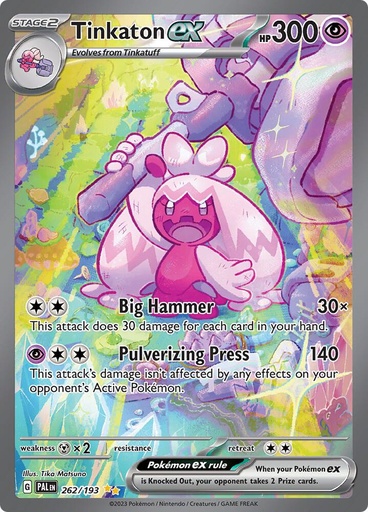 Tinkaton ex - 262/193 - SV02: Paldea Evolved (PAL)