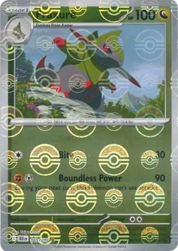 Fraxure (Poke Ball Pattern) - SV: Black Bolt (BLK)