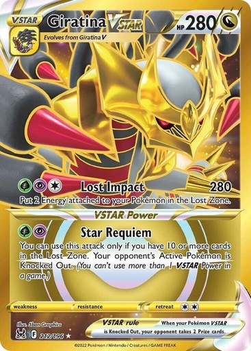 Giratina VSTAR (212) (Secret) - SWSH11: Lost Origin (SWSH11)