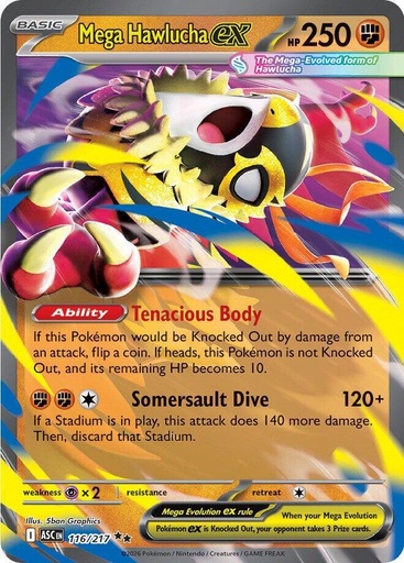 Mega Hawlucha ex - 116/217 - ME: Ascended Heroes (ASC)