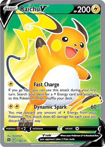Raichu V (Full Art) - SWSH09: Brilliant Stars (SWSH09)