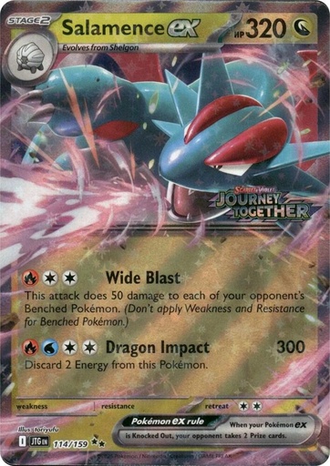 Salamence ex - 114/159 (Journey Together Stamped) - Miscellaneous Cards & Products (MCAP)