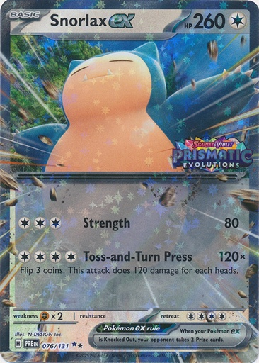 Snorlax ex (Prismatic Evolution Stamped) - Miscellaneous Cards & Products (MCAP)