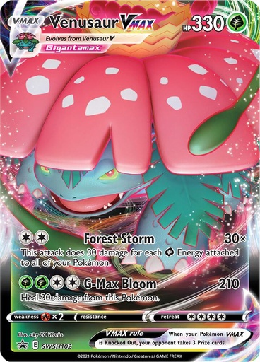 Venusaur VMAX - SWSH102 - SWSH: Sword & Shield Promo Cards (SWSD)