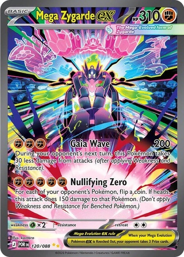 Mega Zygarde ex - 120/088 - ME03: Perfect Order (POR)