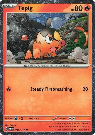 Tepig - 029/217 (Cosmos Holo) - Miscellaneous Cards & Products (MCAP)