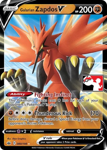 Galarian Zapdos V - Prize Pack Series Cards