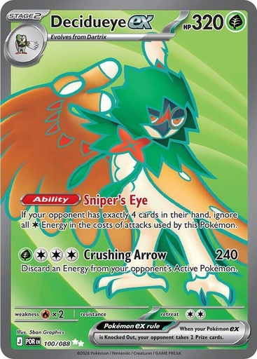 Decidueye ex - 100/088 - ME03: Perfect Order (POR)