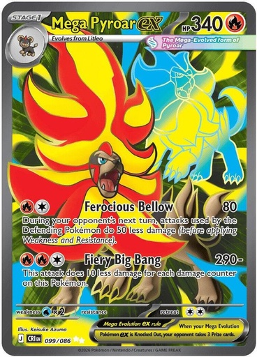 Mega Pyroar ex - 099/086 - ME04: Chaos Rising (CRI)